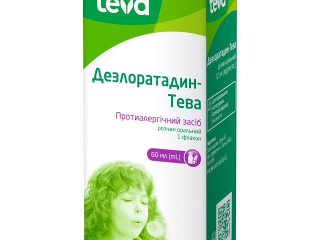 Дезлоратадин-Тева р-н орал 0,5мг/мл фл 60мл