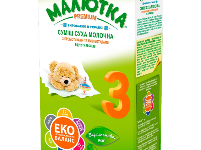 Малютка преміум 3 суміш молочна 350г