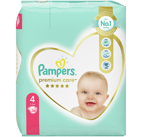 Підгузники Памперс преміум №34 (4) 9-14кг Maxi