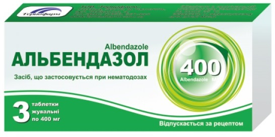 Альбендазол табл д/жув 400мг №3