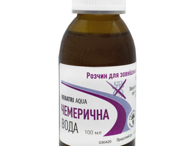 Чемерична вода р-н водно-спирт д/зовн застос 100мл