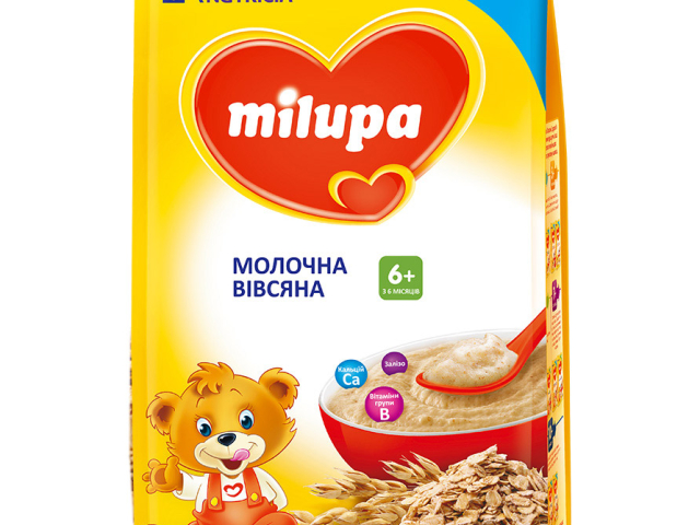 Мілупа каша молочна вівсяна 210г з 6 міс