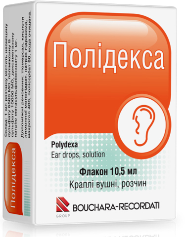Полідекса краплі вушні 10,5мл