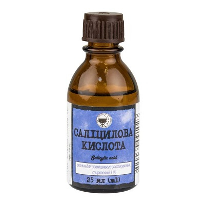Саліцилова к-та р-н спирт 1% 25мл фл
