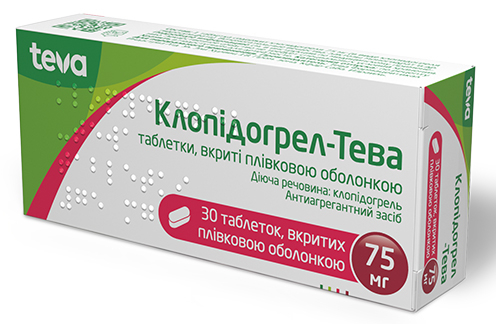 Клопідогрел-Тева таб в/о 75мг бліст №30