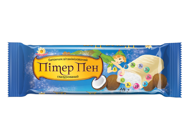 Пітер Пен батончик вітамінізований какао в шоколадній глазурі 40г