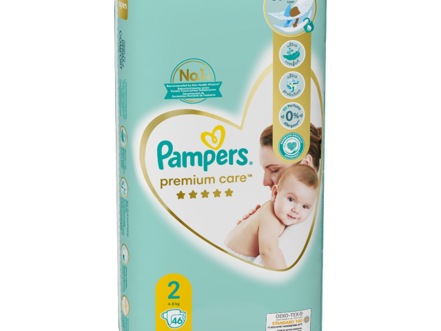 Підгузники Памперс преміум №46 (2) 4-8кг Mini