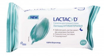 Лактацид серветки антибакт д/інтимної гігієни №15
