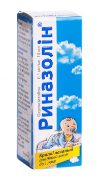 Риназолін краплі назальні 0,1мг/мл 10мл до 1 року фл