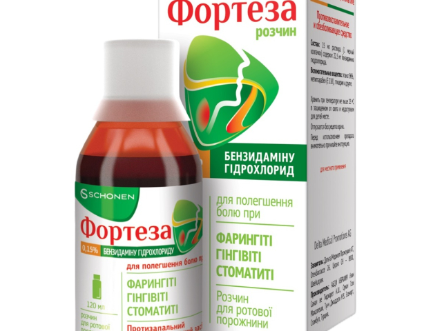 Фортеза р-н д/ротов порож 0,15% 120мл