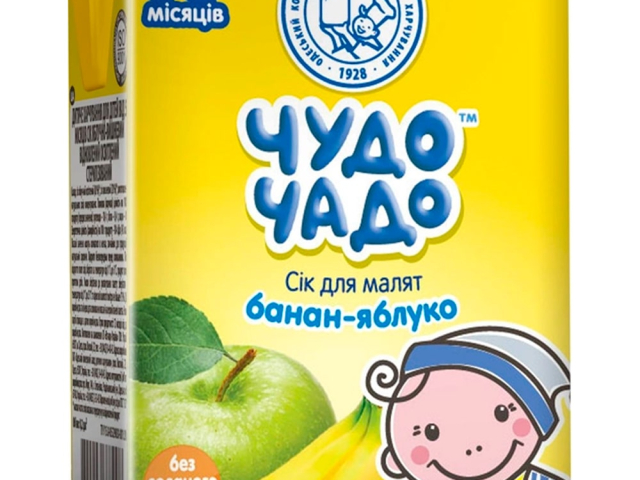 Сік Чудо-Чадо бананово-яблучний з м'якоттю 200мл з 4міс