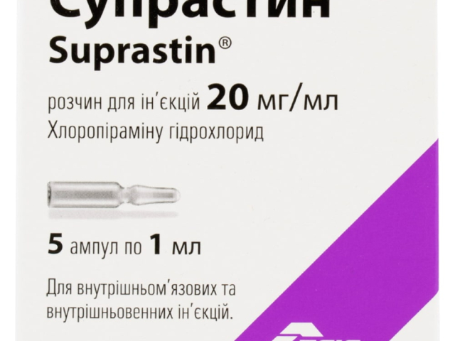 Супрастин р-н д/ін 20мг/1мл №5