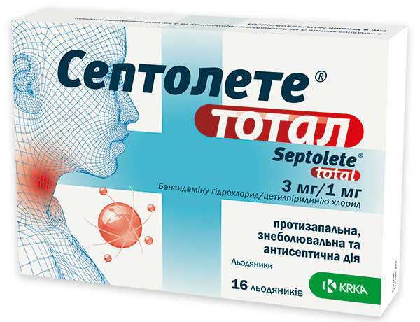 Септолете Тотал евкаліпт льод блістер №16