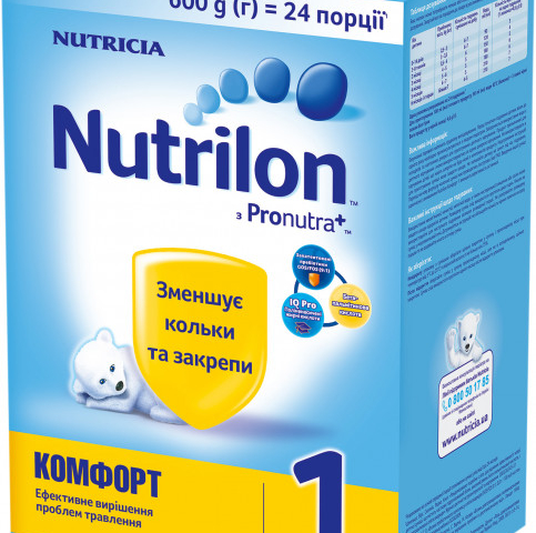 Нутрілон комфорт 1 суміш молочна 600г з народження