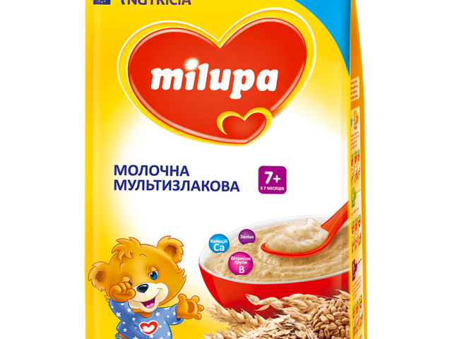 Мілупа каша молочна мультизлакова 210г з 7 міс