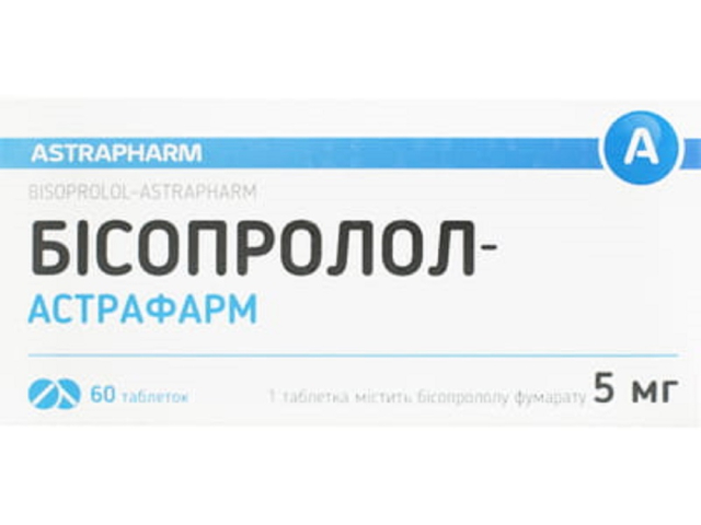 Бісопролол-Астрафарм табл 5мг №60