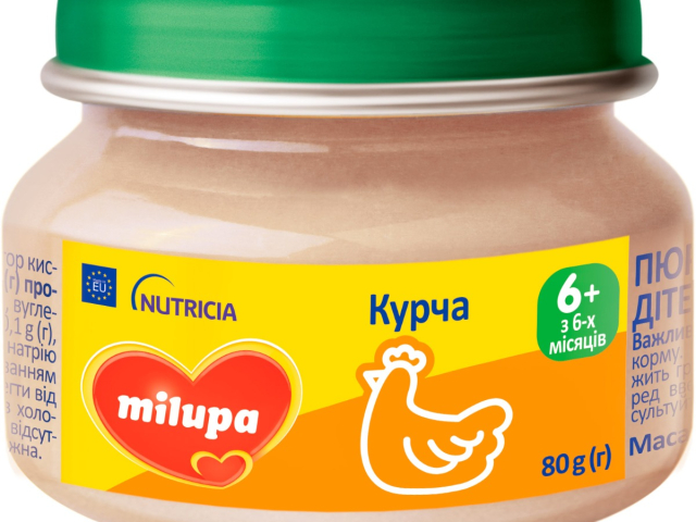 Мілупа пюре м'ясне курча 80г з 6 міс