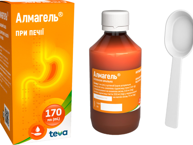 Алмагель сусп оральна фл 170мл