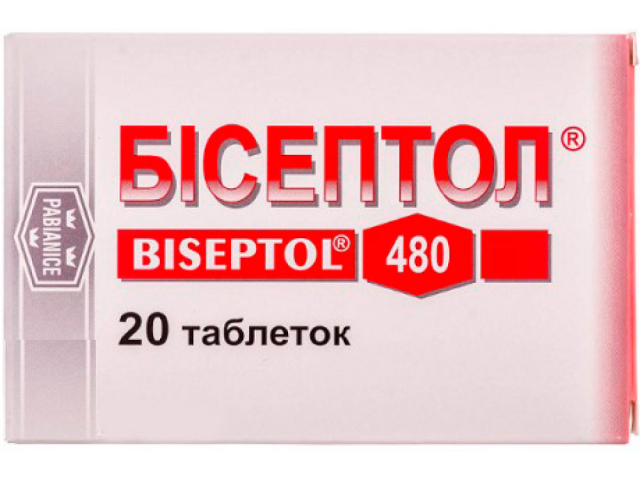 Бісептол табл 400мг/80мг №20