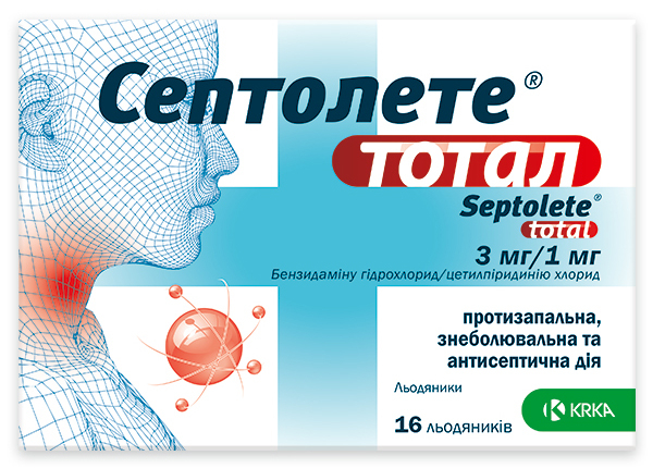 Септолете Тотал евкаліпт льод блістер №16