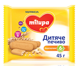 Мілупа печиво дитяче пшеничне 45г з 6міс