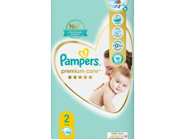 Підгузники Памперс преміум №46 (2) 4-8кг Mini