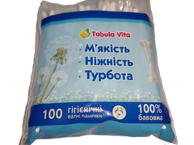 Палички ватні №100 п/е уп Табула Віта