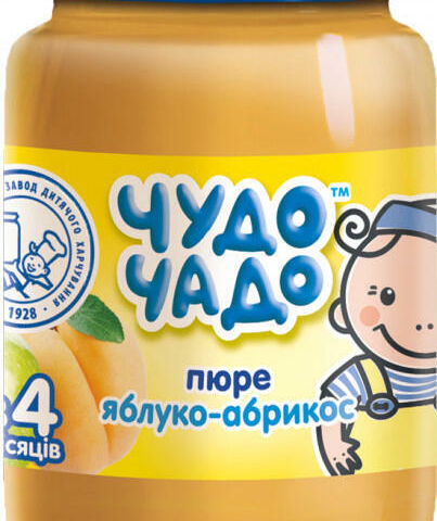 Пюре Чудо-Чадо з яблук та абрикоса без цукру 170 г