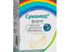 Сумамед форте пор д/сусп зі смаком банану 200мг/5мл 15мл
