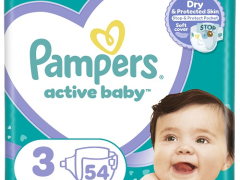 Підгузники Памперс №54 (3) 6-10кг Active Baby Midi економ мінус