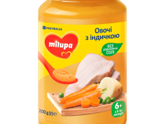 Мілупа пюре овочі з індичкою 200г з 6міс