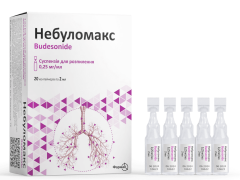 Небуломакс сусп д/розпилен 0,5мг/мл контейнер 2мл №20