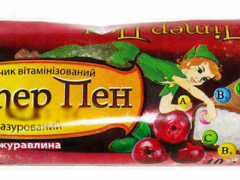 Пітер Пен батончик вітамінізований журавлина в молочній глазурі 40г