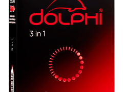Презервативи Долфі 3в1 анатомічні ребристо-крапкові №3