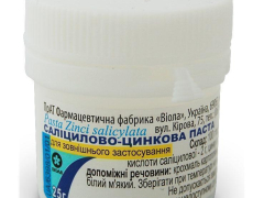Паста Саліцилово-цинкова (Лассара) банка 25г