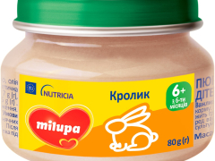 Мілупа пюре м'ясне кролик 80г з 6 міс