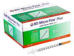 Шприц 1мл U-100 голка 29G (0,33х12,7мм) BD Micro-fine plus №10