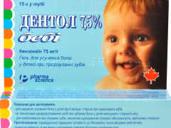 Дентол гель 7,5% туба 15г