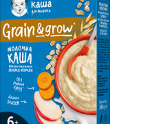 Гербер каша молочна вівсяно-пшенична яблуко морква 240г з 6міс